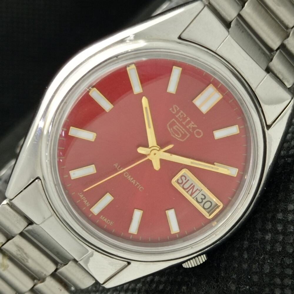 Seiko Red and Silver Men's Watch